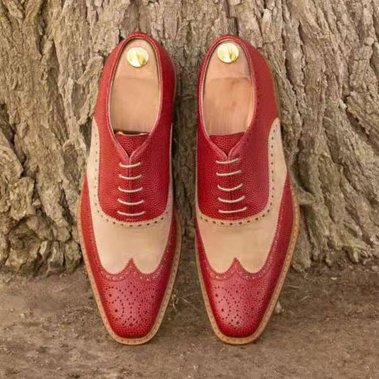 Men Leather Shoes Lace Up Casual Shoes Dress Shoes Brogue Shoes Spring Ankle Boots Vintage Classic Male Casual d220